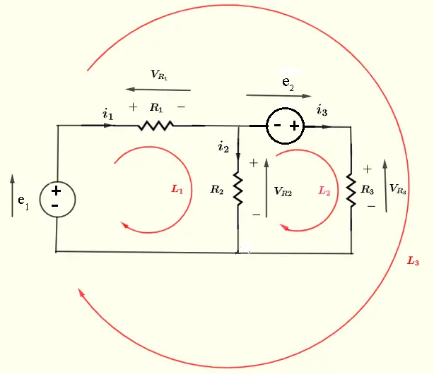 Kirchhoff's current and voltage laws example 4