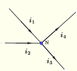 Kirchhoff's current law at a node