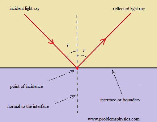 Reflection of Light Rays on a Reflecting Surface